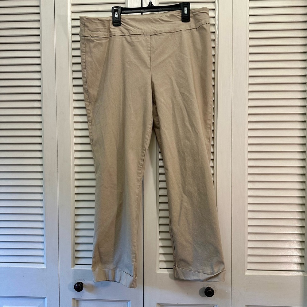 Tribal Khaki colored Pull on Trousers Size 16